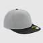 Gorra snapback color gris-negro. 